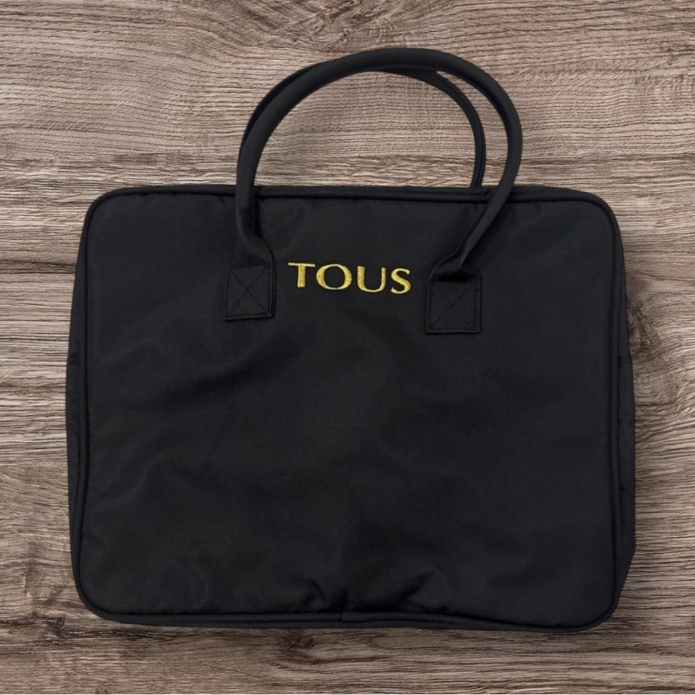 Tous Tote / Laptop Bag ~Black~NEW IN PLASTIC Never Used! Giftable!